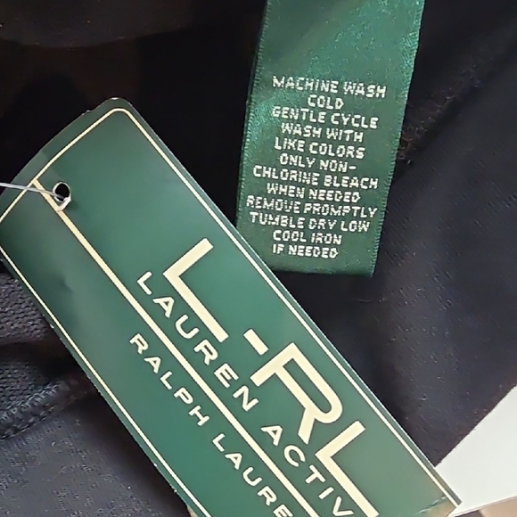 NEW Lauren Ralph Lauren active black straight leg sweat pants XL - Picture 7 of 7